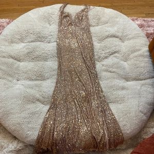 Jaded rose sequin gown